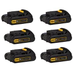 DEWALT 20V MAX Compact Lithium-Ion 1.5 Ah Battery Pack, 6-Pack (DCB201) thumbnail 1