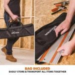 Evolution Power Tools Evolution ST1400 55 in. Circular Saw Track with Clamps and Carry Bag thumbnail 5