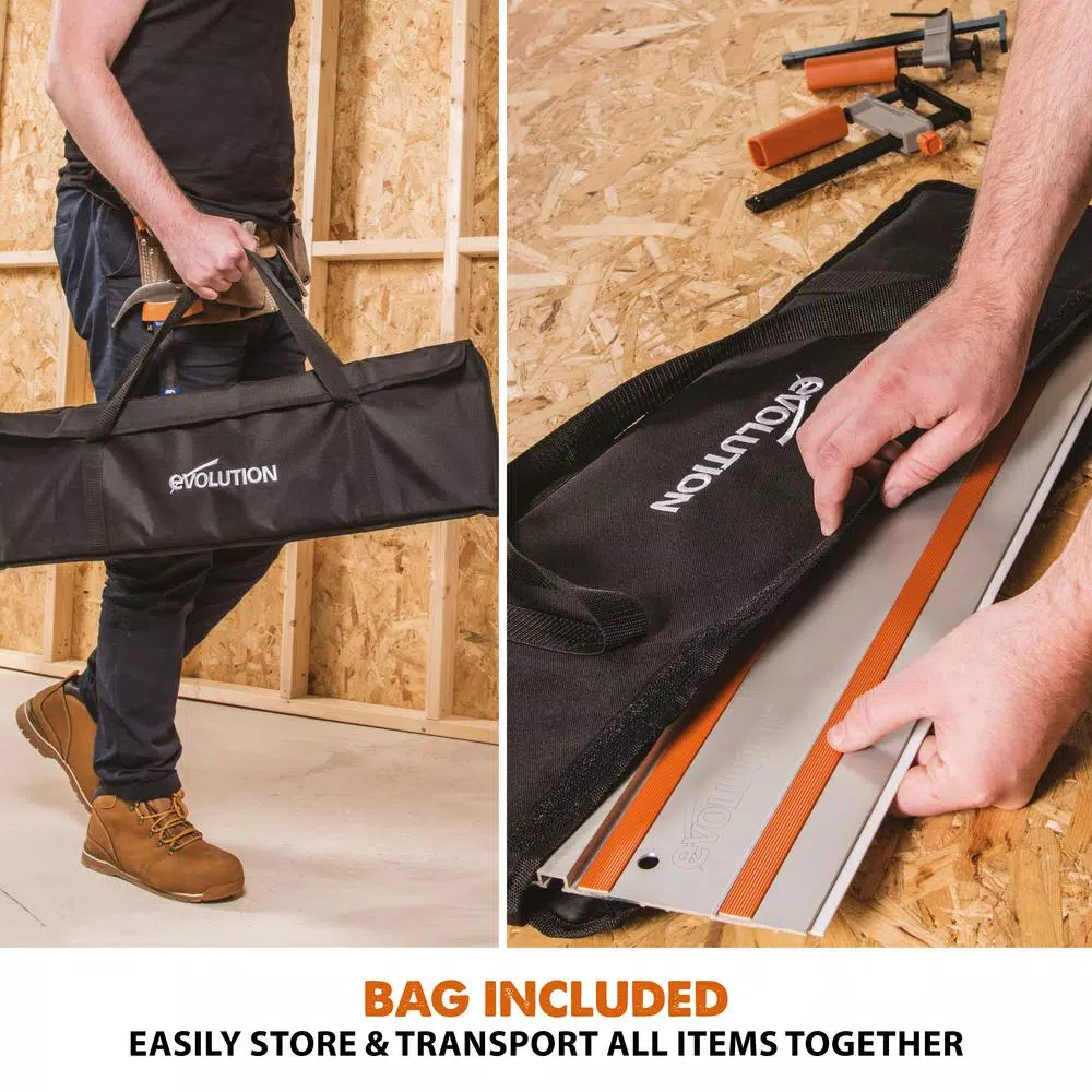 Evolution Power Tools Evolution ST1400 55 in. Circular Saw Track with Clamps and Carry Bag