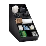 Unbranded Black Countertop Flatware and Condiment Organizer - Commercial Grade Polystyrene thumbnail 2