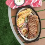 Nordic Ware 365 Grilling 7.875 in. Aluminum Sizzle and Serve Pan, Black and Stainless Steel thumbnail 3