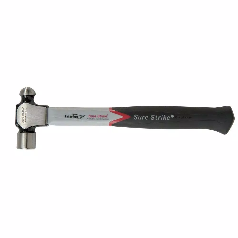 Estwing 16 oz. Sure Strike Ball Peen Hammer with Jacketed Fiberglass Handle