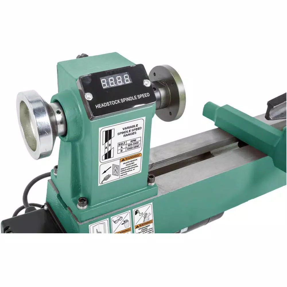 Grizzly Industrial 10 in. x 18 in. Variable-Speed Wood Lathe with Digital Readout