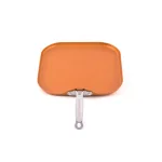 MasterPan Original Copper Pan 11 in. Aluminum Nonstick Copper Griddle thumbnail 2