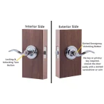 Copper Creek Waverlie Polished Stainless Steel Privacy Bed/Bath Door Lever thumbnail 5