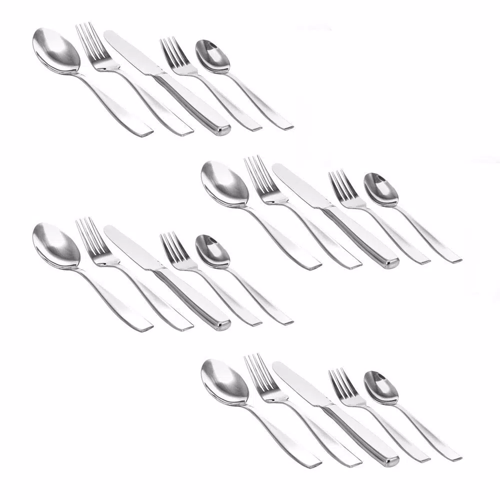 Gibson Castleford 20-Piece Mirror Polish Stainless Steel Flatware Set, Service for 4