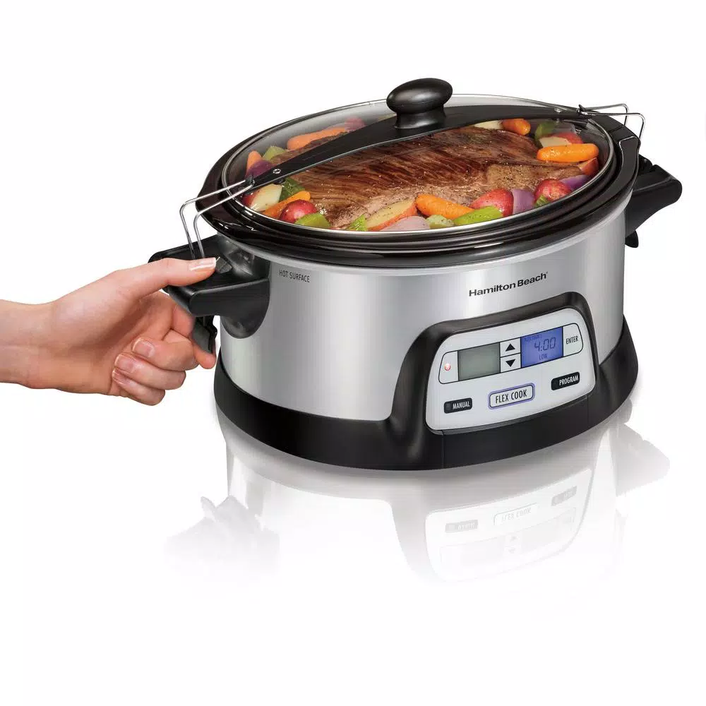 Hamilton Beach FlexCook 6 Qt. Programmable Slow Cooker, Silver