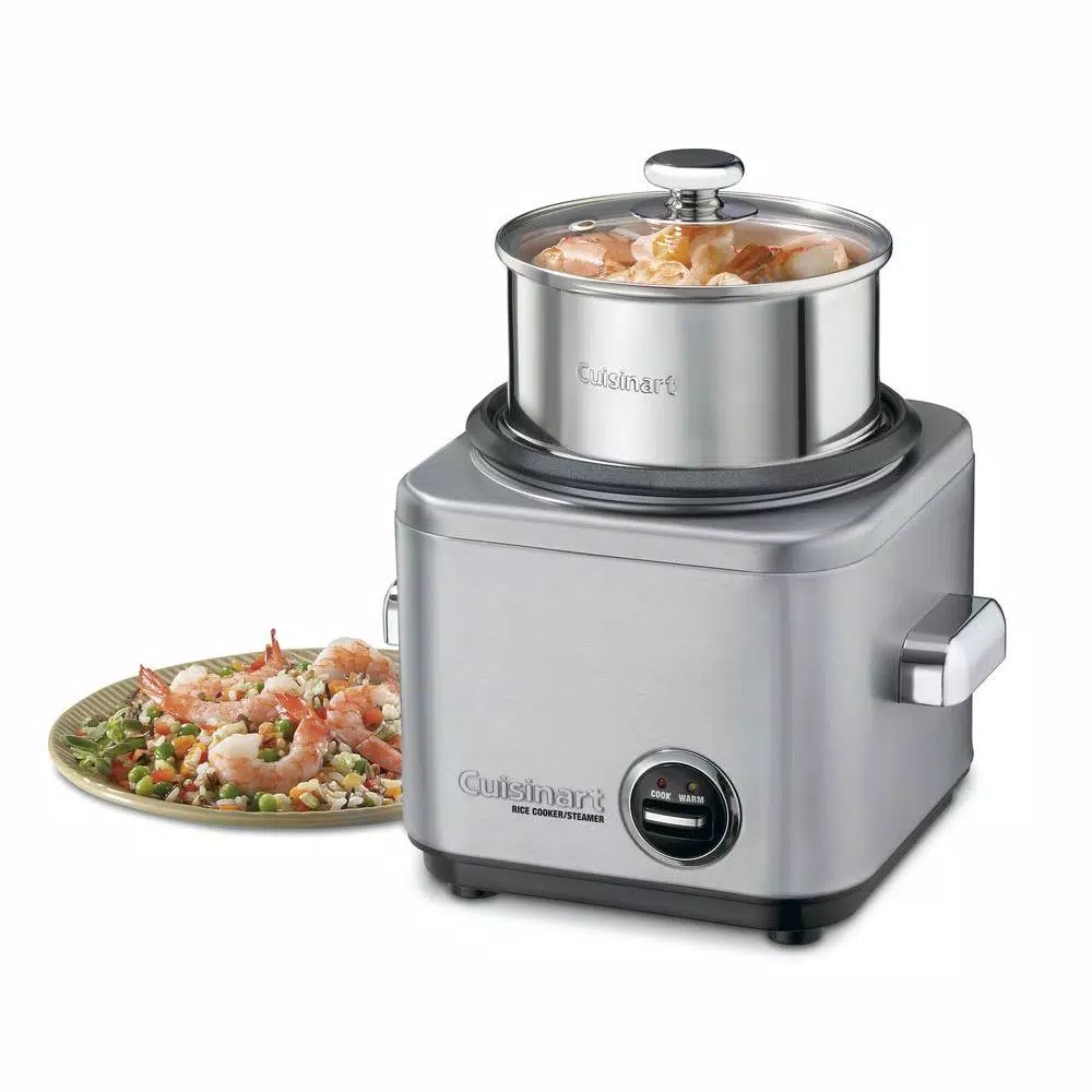 Cuisinart CRC-400 4-Cup Stainless Steel Rice Cooker with Non-Stick Interior