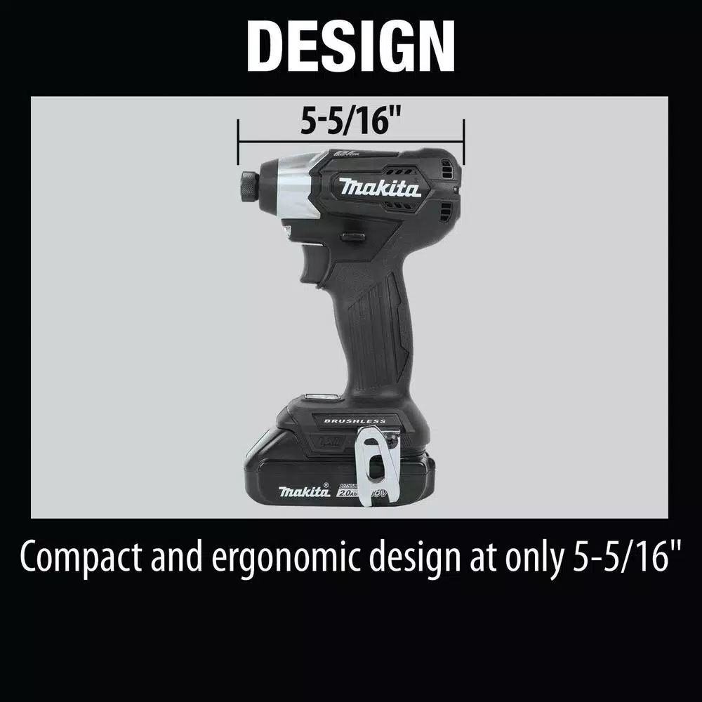Makita 18V LXT Sub-Compact Brushless Cordless 2-Piece Combo Kit with Bonus 2.0Ah Battery