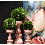 Unbranded 12 in. Preserved Boxwood Ball Topiary - Bright Green thumbnail 2