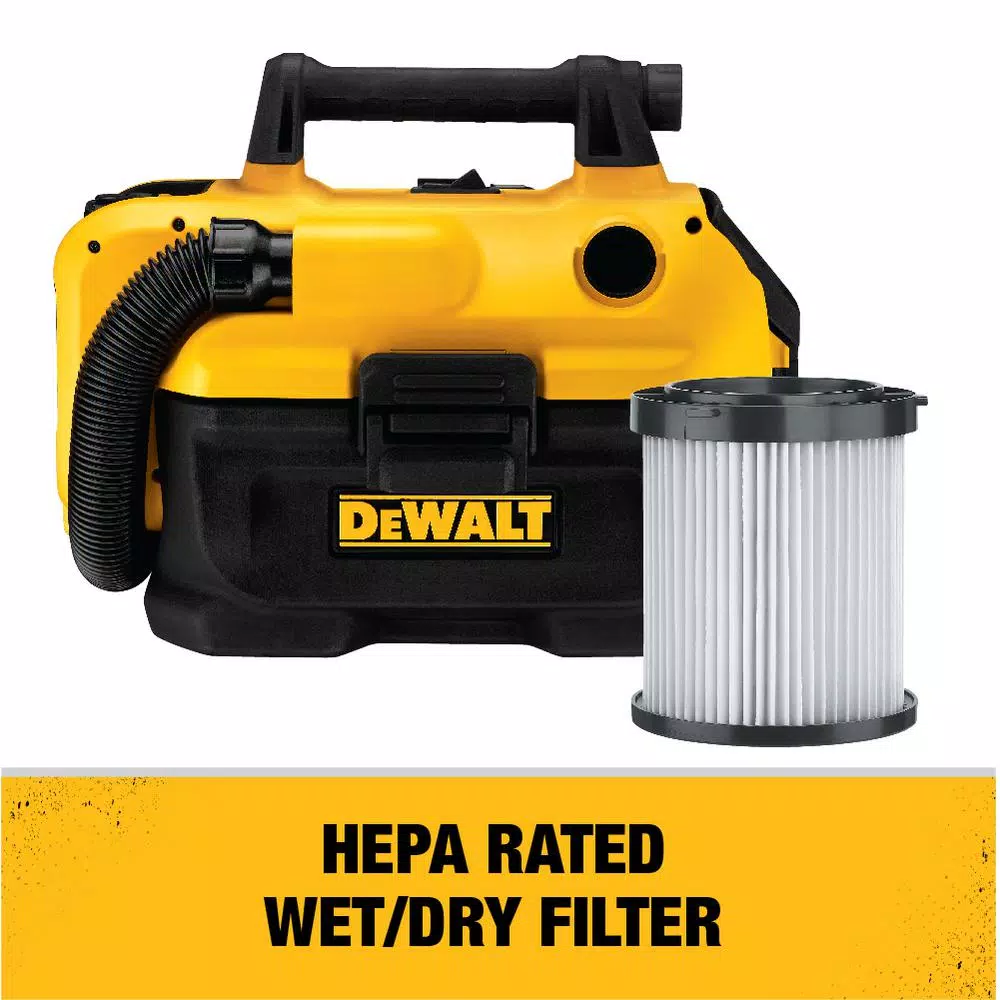 DEWALT 20V MAX Cordless Wet/Dry Vacuum, 2 Gallon, Battery and Charger Not Included