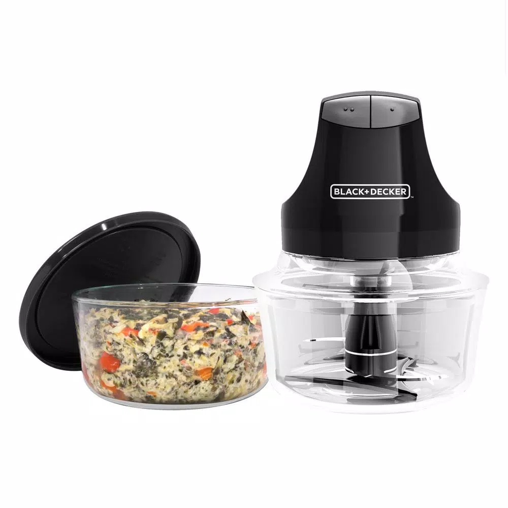 Black+Decker 2-Speed Food Chopper with Two 4-Cup Glass Bowls