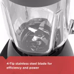 BLACK+DECKER 10-Speed Countertop Blender with 40 oz. Glass Jar, 550 Watts, Black thumbnail 3