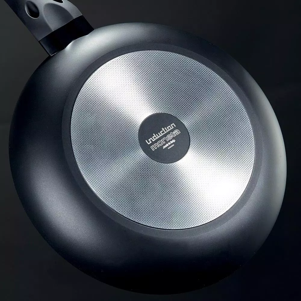 Moneta Nova Induction 11.5 in. Aluminum Nonstick Wok, Black