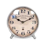 Zentique Blue Vintage Distressed Face Analog Desk Clock - Metal Frame, Quartz Movement thumbnail 1