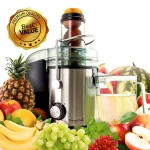 Megachef Stainless Steel Centrifugal Juicer, 800W Dual Speed Juice Extractor thumbnail 1
