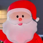 Home Accents Holiday 6.5 ft. Airblown Inflatable Santa with Present, LED Holiday Decoration thumbnail 4