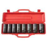 TEKTON 3/4 in. Drive 27-38 mm 6-Point Deep Metric Impact Socket Set, 8-Piece thumbnail 1