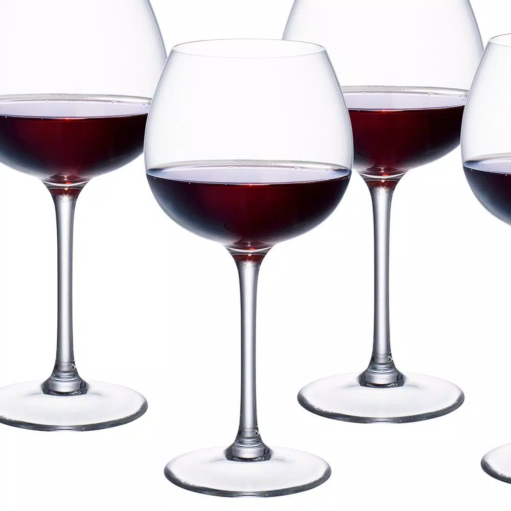 Villeroy & Boch Purismo Lead-Free Crystal Full-Bodied Red Wine Glasses, 18.5 oz (Set of 4)