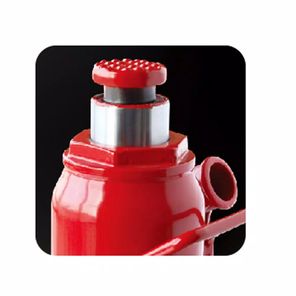 Big Red 12-Ton Low-Profile Stubby Bottle Jack, Hydraulic Steel Lifting Jack