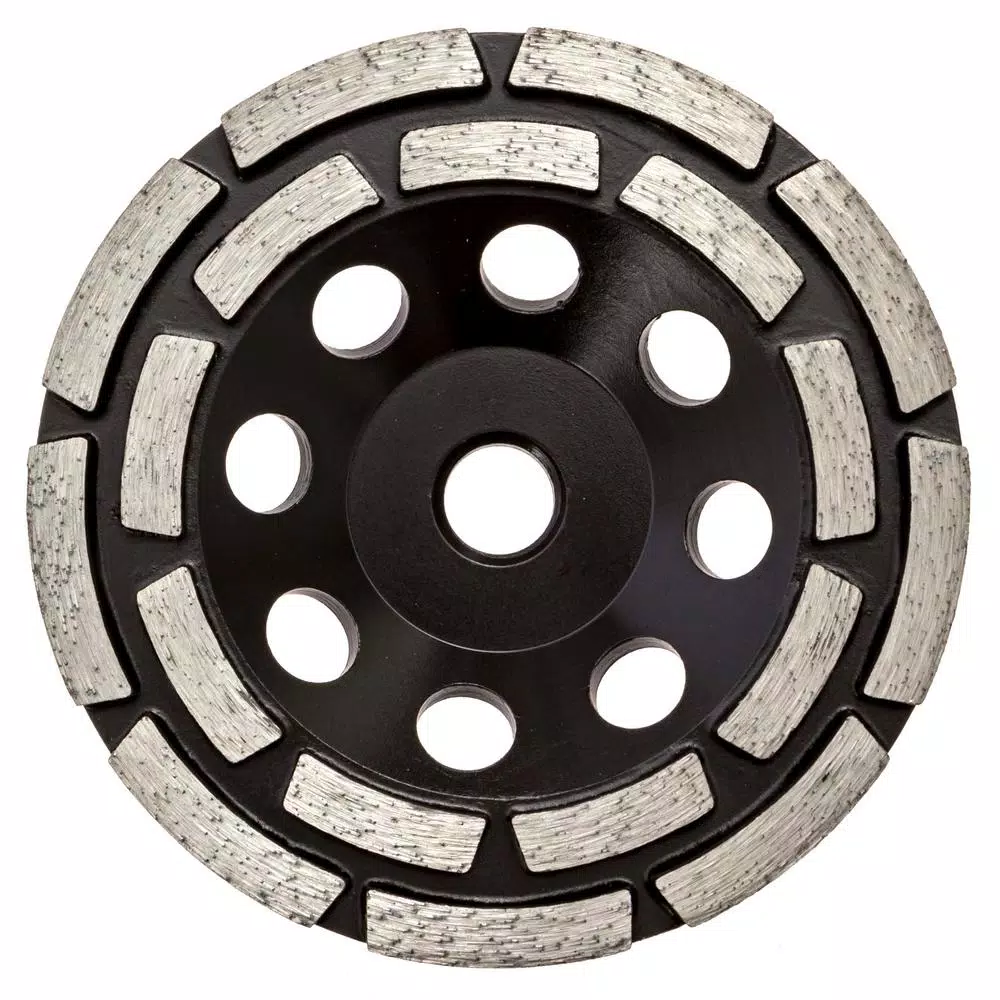 Thinset Removal Bit 4.5 in. Double Row Diamond Grinding Cup Wheel for Masonry and Thinset Removal