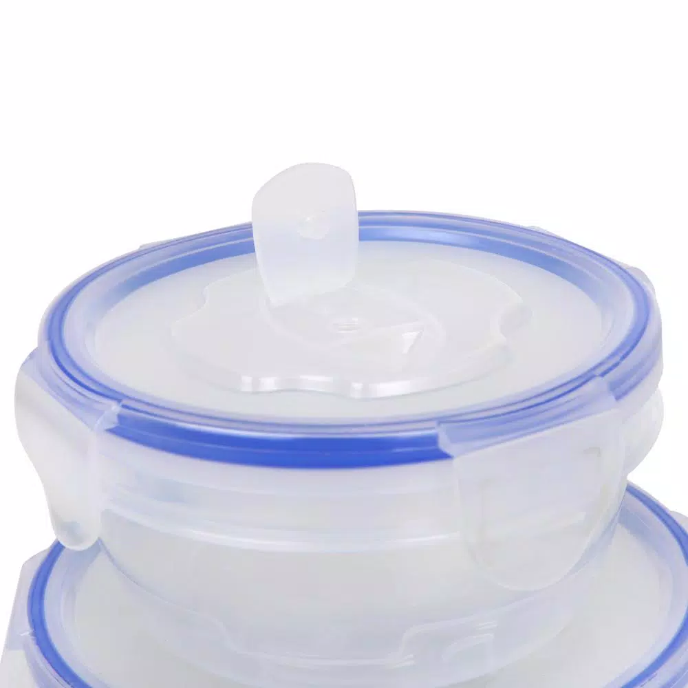 Kitchen Details 16-Piece Food Storage Container Set with Airtight Clip-Lock Lids, Blue