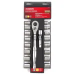 Husky 18-Piece 3/8 in. Drive Ratchet and SAE/Metric Socket Set thumbnail 2