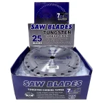 GRIP TIGHT TOOLS Grip Tight Professional 7-1/4 in. 24-Tooth Tungsten Carbide Tipped Circular Saw Blades, Multi-Purpose (25-Pack) thumbnail 2