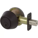 Callan Fairfield Classic Oil Rubbed Bronze Round Entry Door Knob and Single Cylinder Deadbolt Combo Pack thumbnail 2