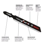 Bosch 3-1/4 in. Diamond Grit T-Shank Jigsaw Blade for Porcelain, Granite, and Tile thumbnail 2