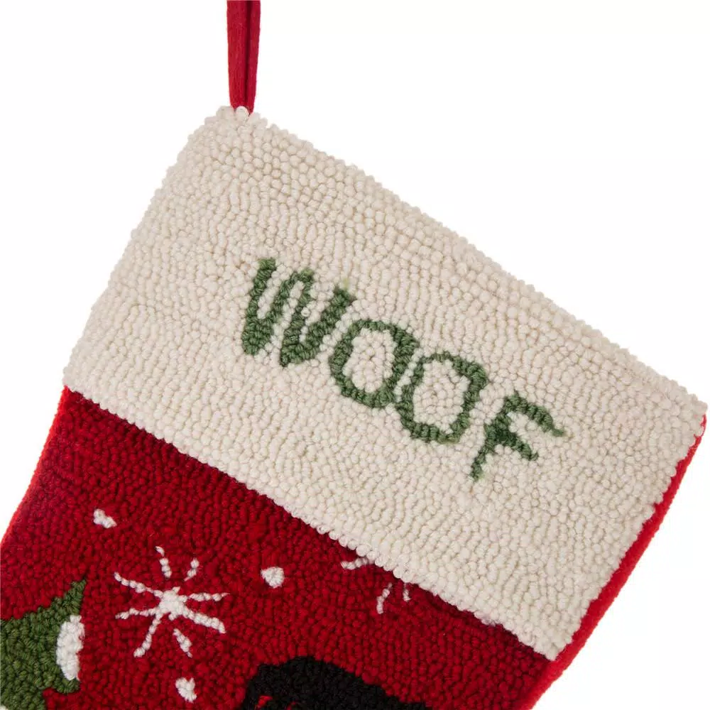 Glitzhome 21 in. Hooked Cat and Dog Christmas Stockings, 2-Pack