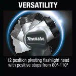 Makita 18V LXT Lithium-Ion Cordless LED Flashlight, 160 Lumens, Model DML802 thumbnail 5