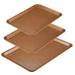 Ayesha Curry Nonstick Cookie Pan Set, 3-Piece Copper Steel Bakeware thumbnail 1