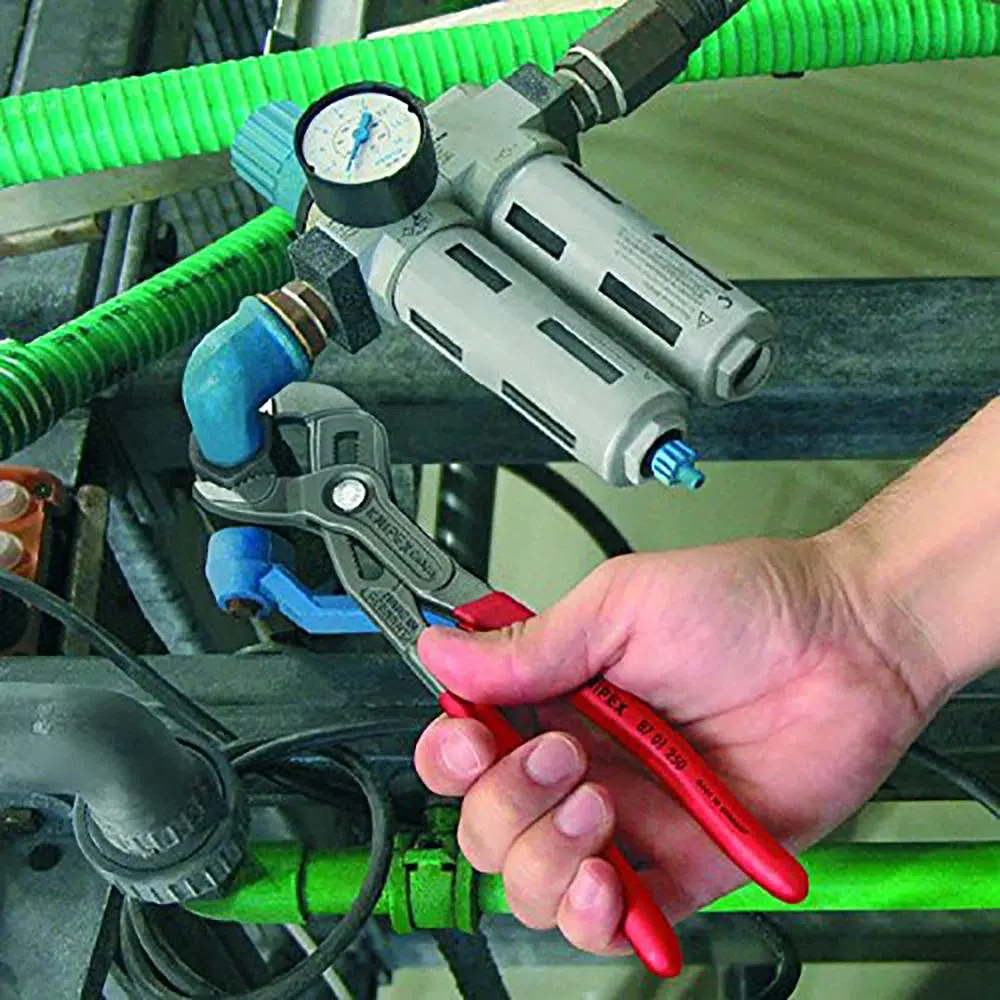Knipex 10 in. Cobra Pliers, Heavy Duty Forged Steel Water Pump Pliers with 61 HRC Teeth