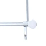 interDesign York Over Shower Door Towel Rack, 3-Bar Stainless Steel Organizer in White and Chrome thumbnail 2
