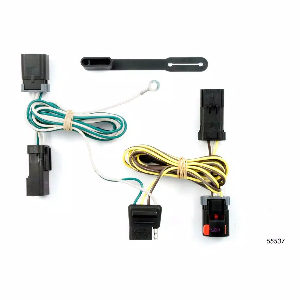 CURT Custom Vehicle-Trailer Wiring Harness, 4-Way Flat, Quick T-Connector for Dodge Caravan & Town and Country