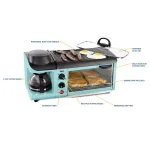 Nostalgia BSET300BLUE Retro Series 3-in-1 Breakfast Station, 1500W, 4-Slice Toaster Oven & 4-Cup Coffee Maker, Blue thumbnail 6