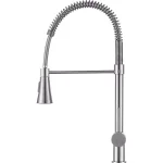 ANZZI Carriage Single Handle Kitchen Faucet, Brushed Nickel, Modern Deck Mount thumbnail 7
