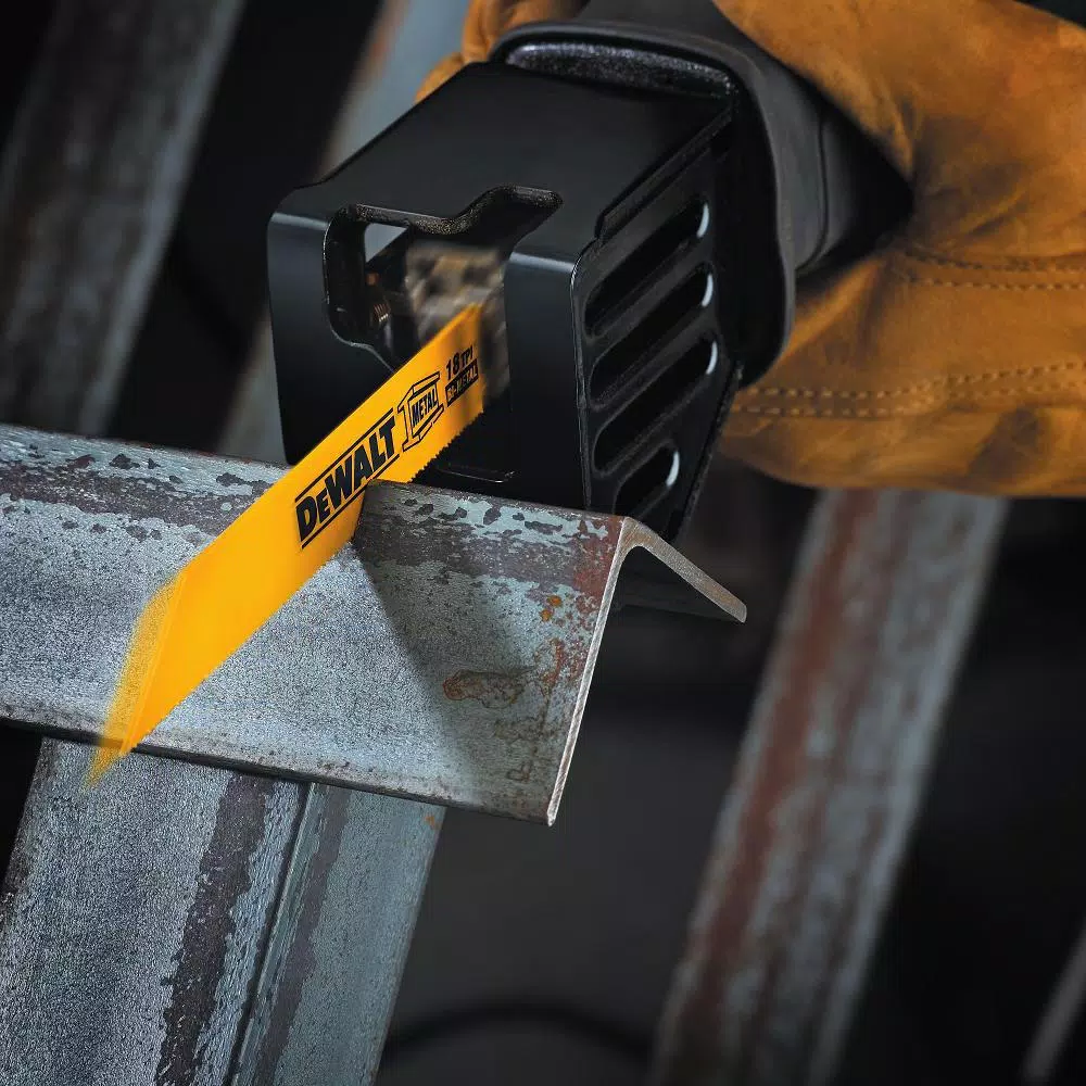 DEWALT 6 in. 18 TPI Bi-Metal Straight Back Reciprocating Saw Blade (5-Pack)