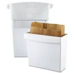 Rubbermaid Commercial Products Rubbermaid White Sanitary Napkin Receptacle with Rigid Liner thumbnail 3
