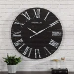 FirsTime & Co. 29 in. Midnight Shiplap Wall Clock - Rustic Farmhouse Decor thumbnail 1