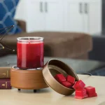 Candle Warmers Etc 5.2 in Pewter Walnut 2-in-1 Classic Fragrance Warmer thumbnail 3
