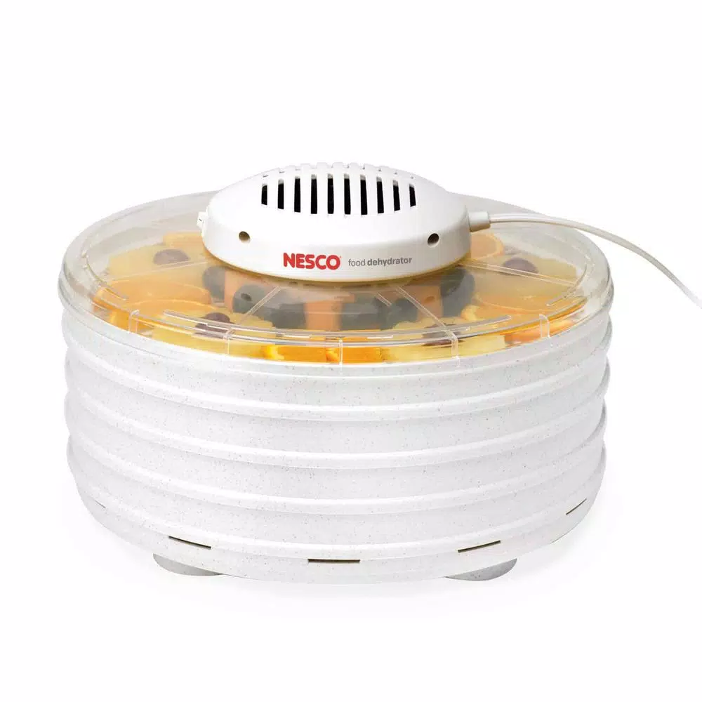 Nesco 4-Tray White Expandable Food Dehydrator with 400W Power and Radial Air Flow