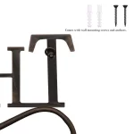 Lavish Home Thankful and Blessed Metal Cutout Wall Sign, Distressed Dark Brown thumbnail 3
