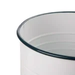 Glitzhome Farmhouse Enamel Metal Round Container Set with Wood Lids, Set of 2 thumbnail 8