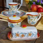 Euro Ceramica Duomo Collection Stoneware Breakfast Accessory Set thumbnail 8