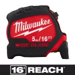 Milwaukee 16 ft. Wide Blade Tape Measure, 1.3 in. Wide, 14 ft. Standout thumbnail 1