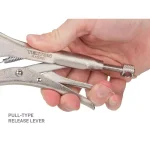 TEKTON 7 in. Straight Jaw Locking Pliers with Chrome Molybdenum Jaws thumbnail 5