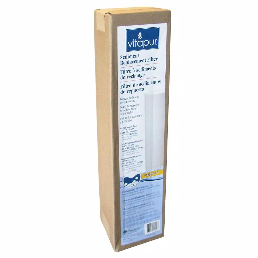 Vitapur VS20RF-PP 5 Micron Sediment Replacement Filter for Whole House UV Systems