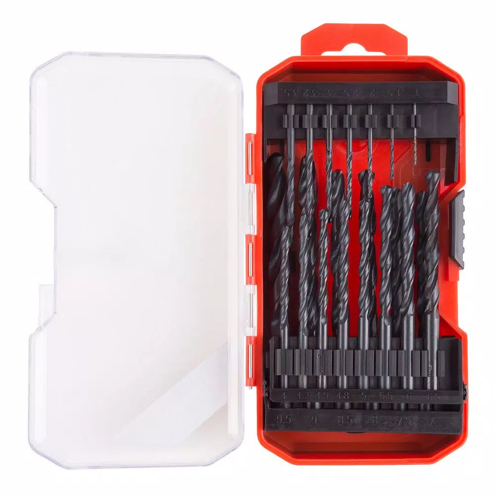 Stalwart 21-Piece HSS 4241 High-Speed Steel Drill Bit Set with Black Oxide Finish and Carrying Case